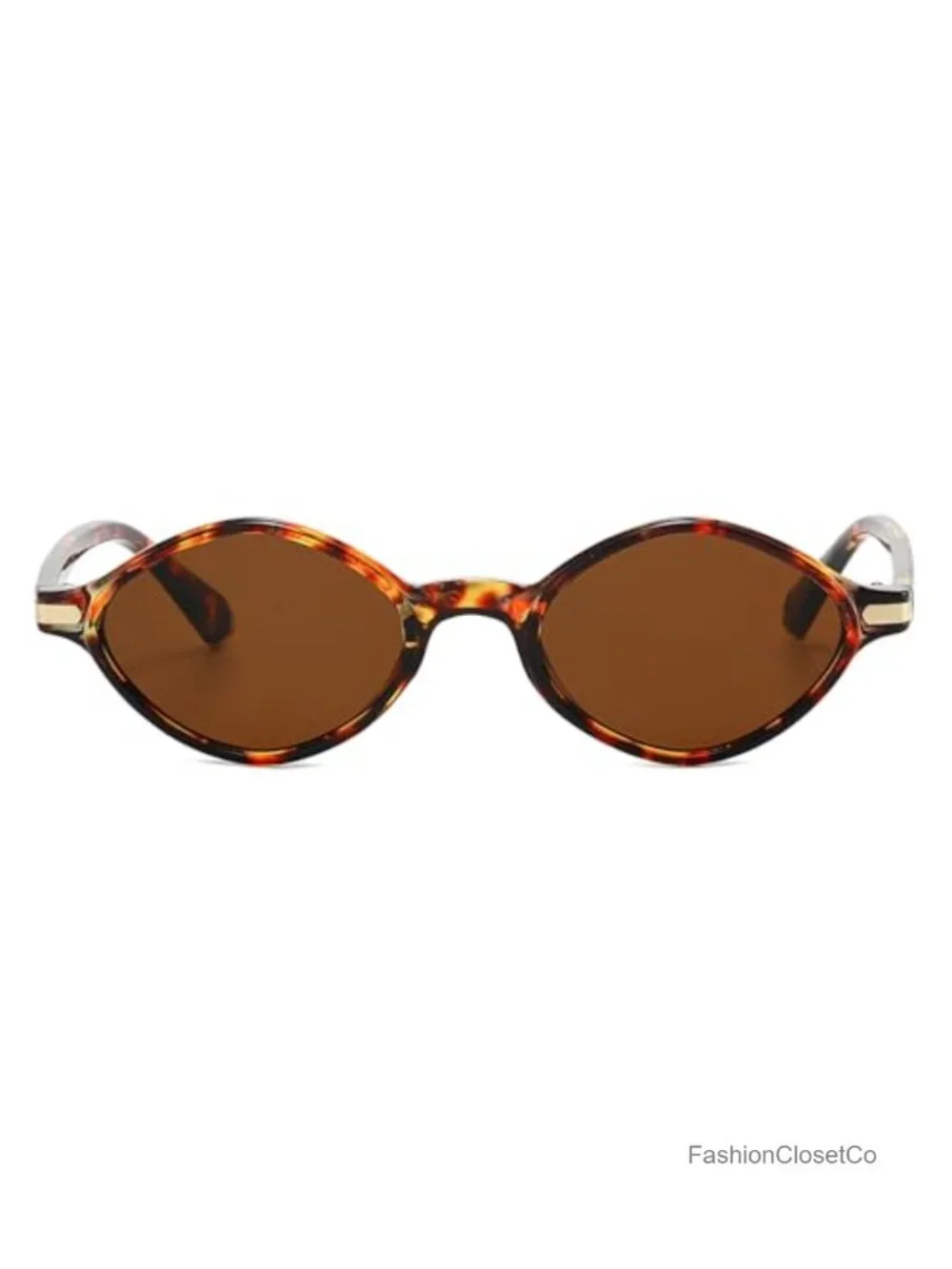 Retro Oval Sunglasses UV400 Protection Small Round Shades Beach Travel with Case
